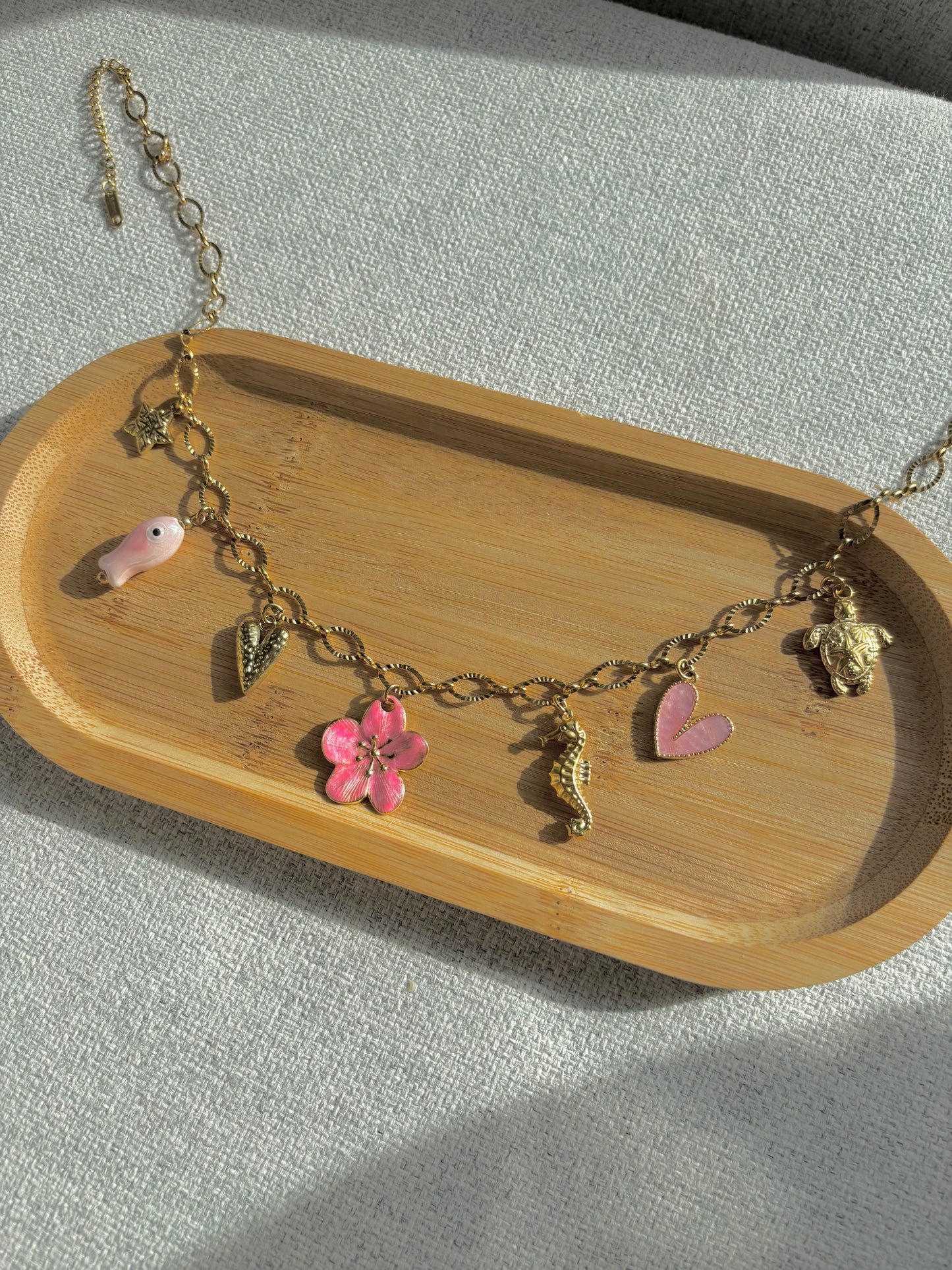 Collier Floral rose