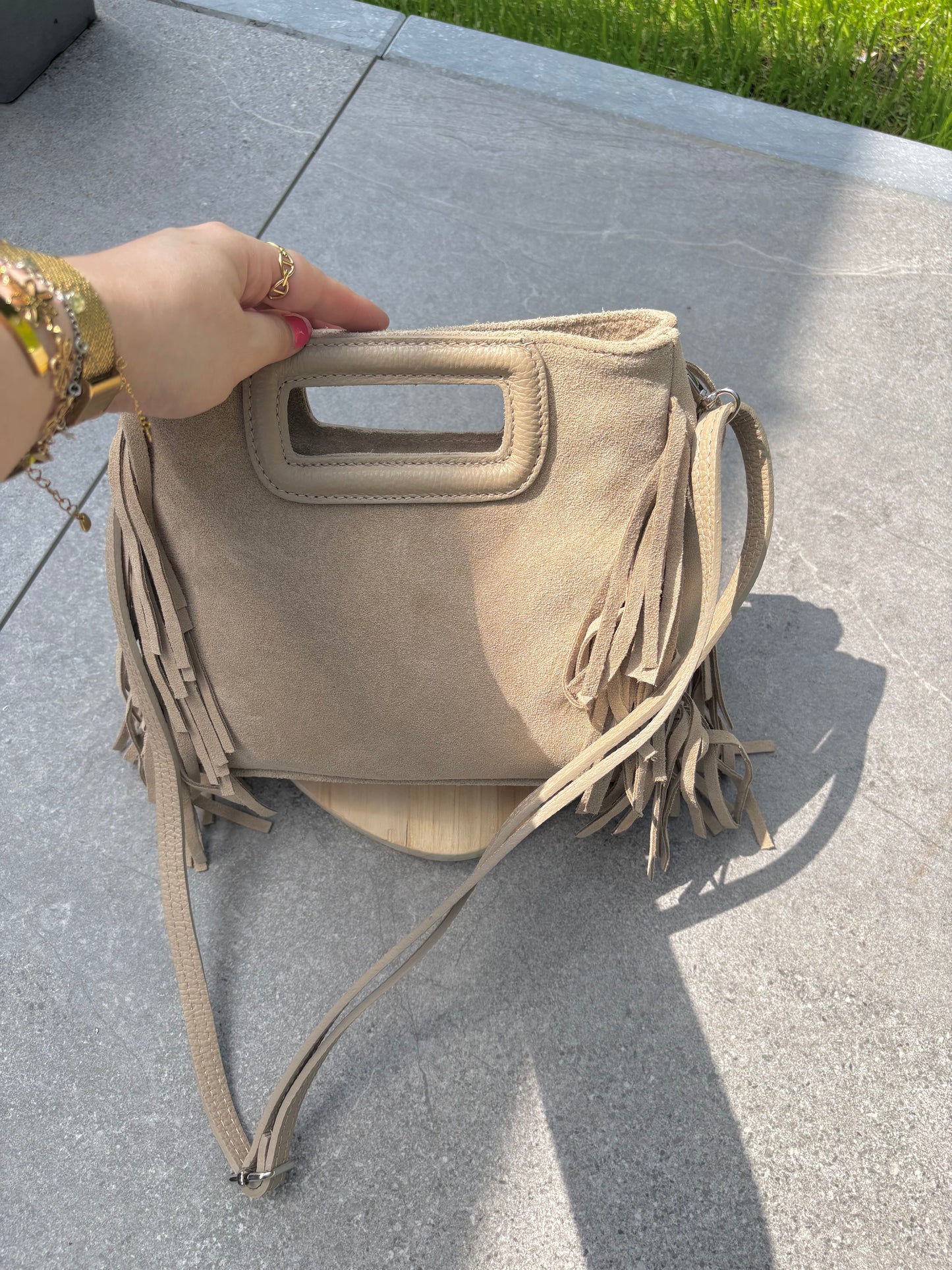 Sac Alya beige daim
