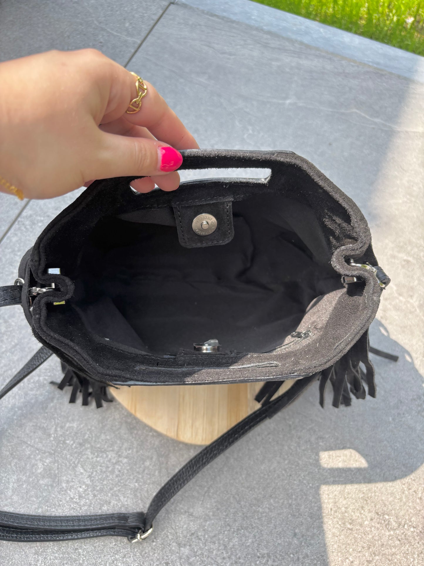 Sac Alya noir daim