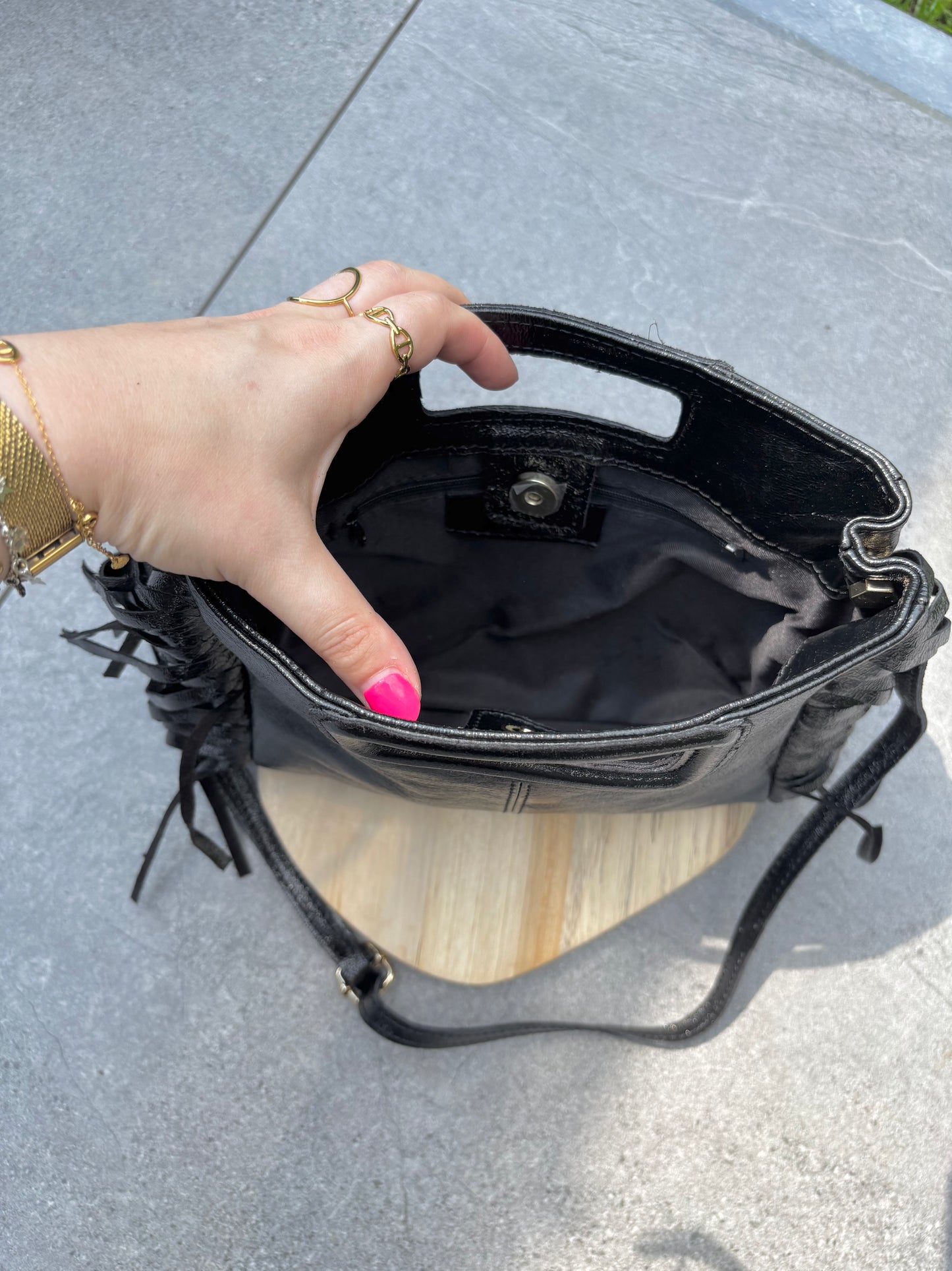 Sac Alya noir brillant