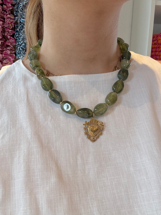 Collier perle kaki Giulia