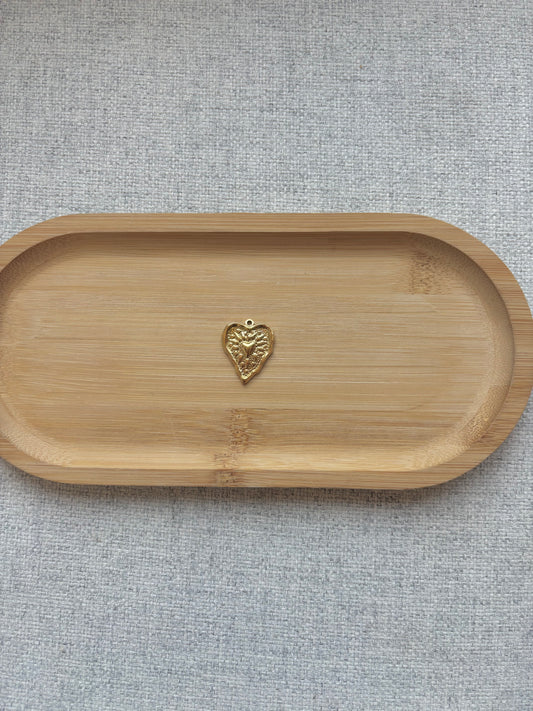Breloque coeur martelé