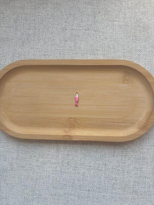 Breloque poisson rose fuschia