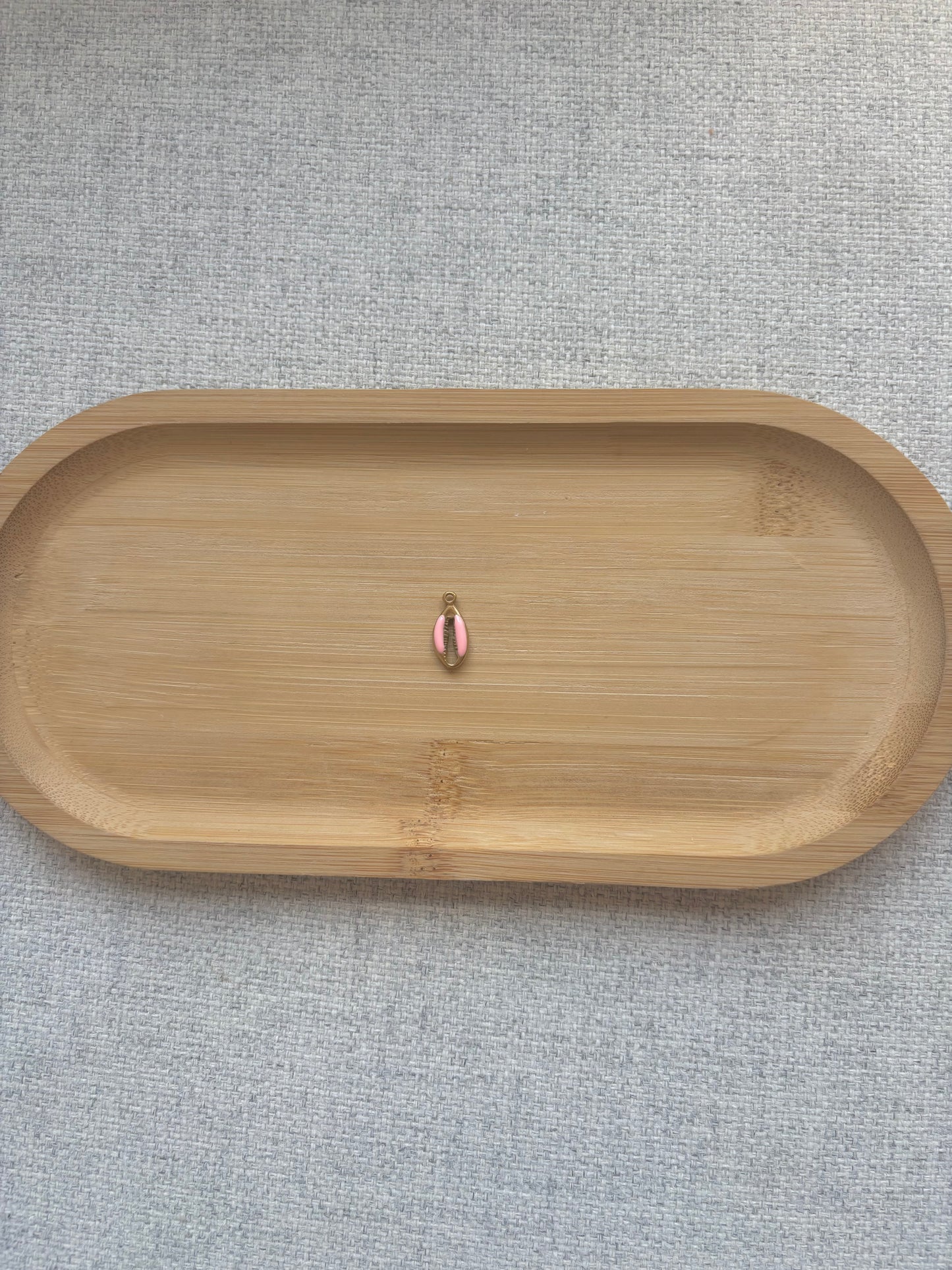 Breloque coquillage rose clair