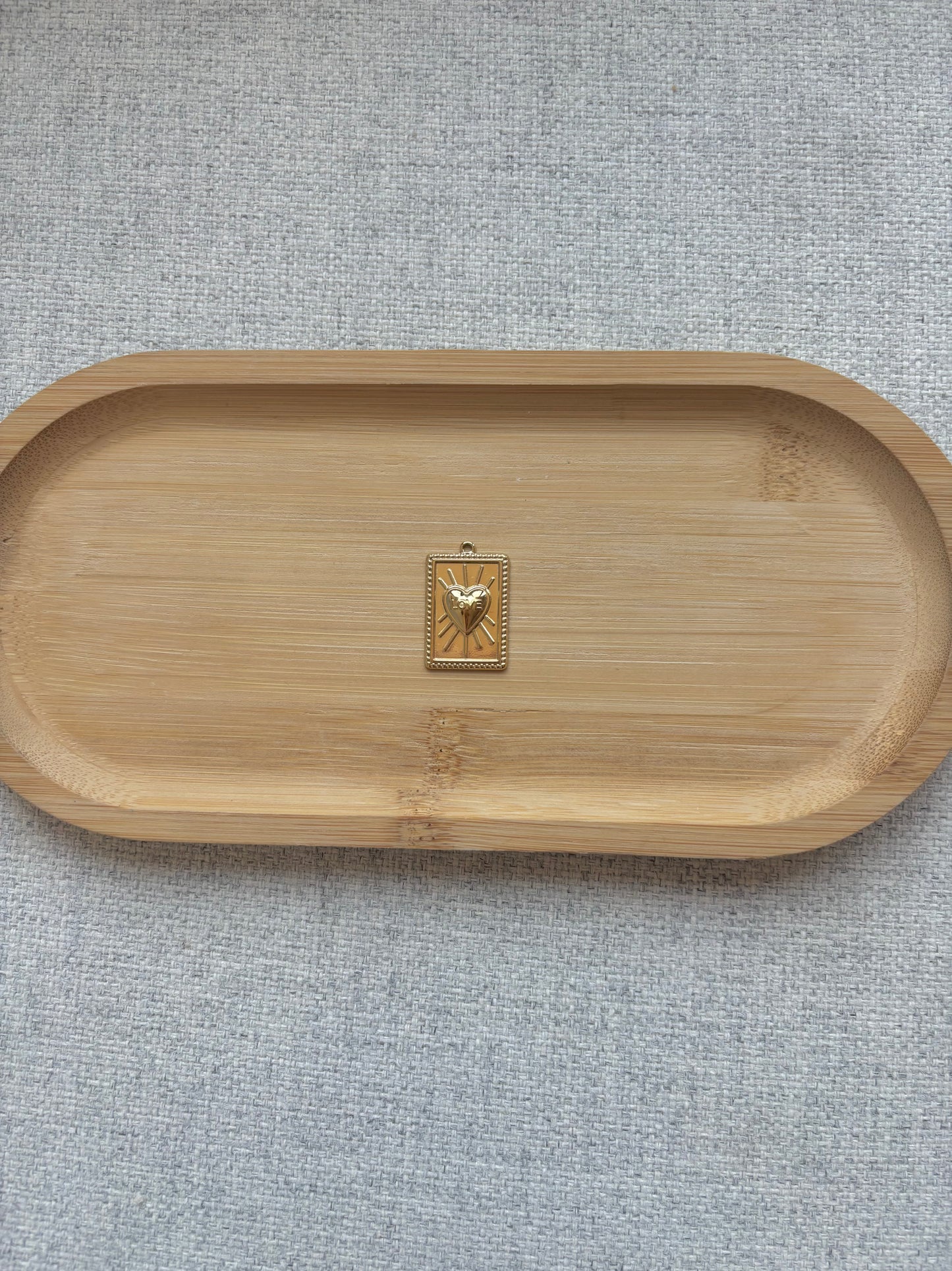 Breloque plaque coeur