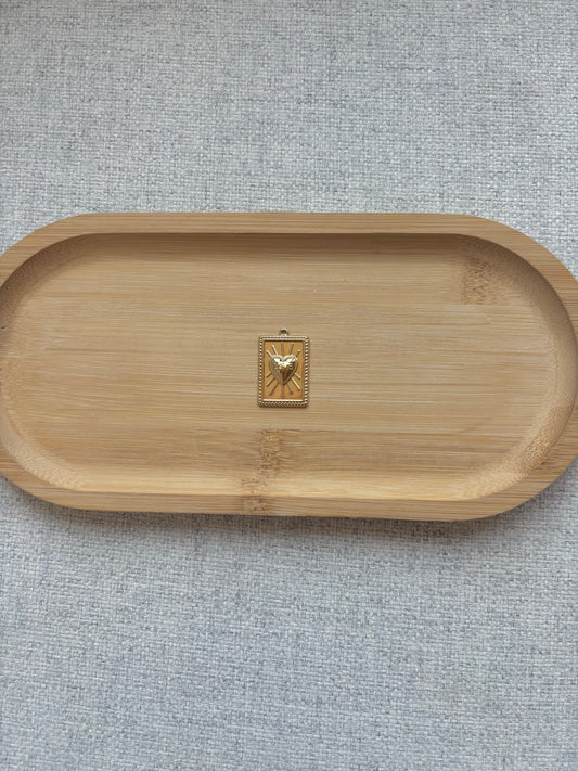 Breloque plaque coeur