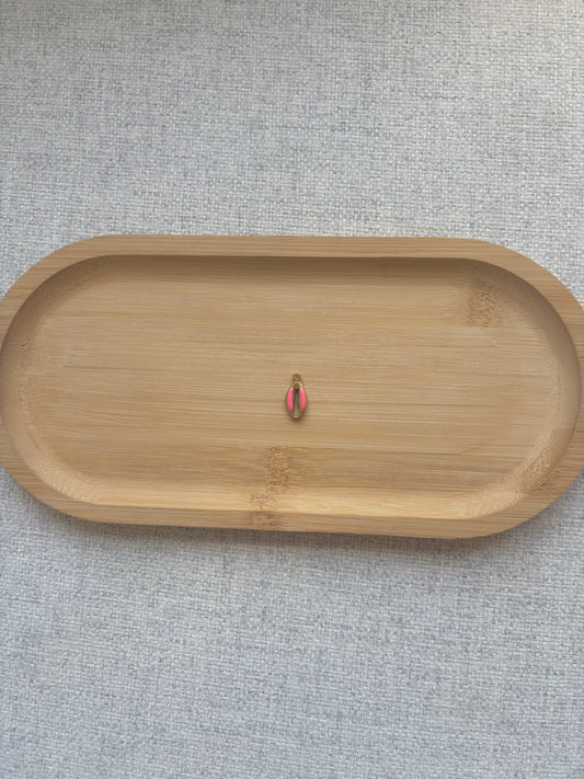 Breloque coquillage rose fuschia