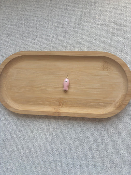 Breloque poisson rose