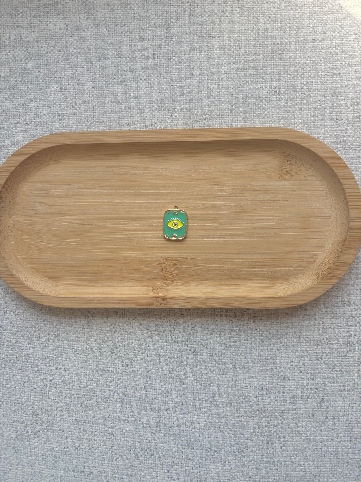 Breloque plaque verte