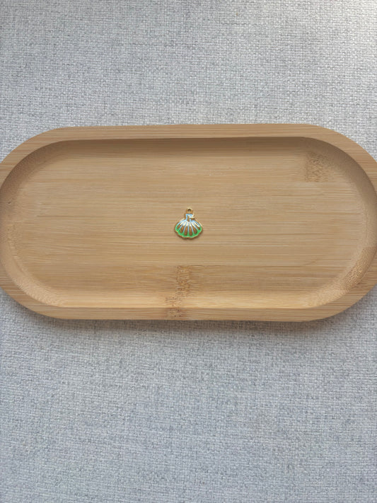 Breloque coquillage vert