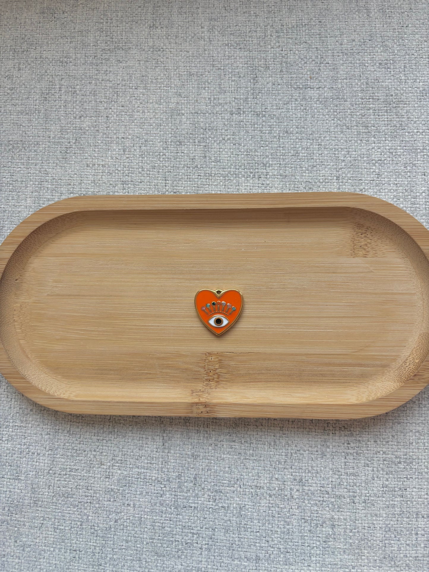Breloque coeur orange