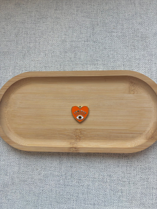 Breloque coeur orange