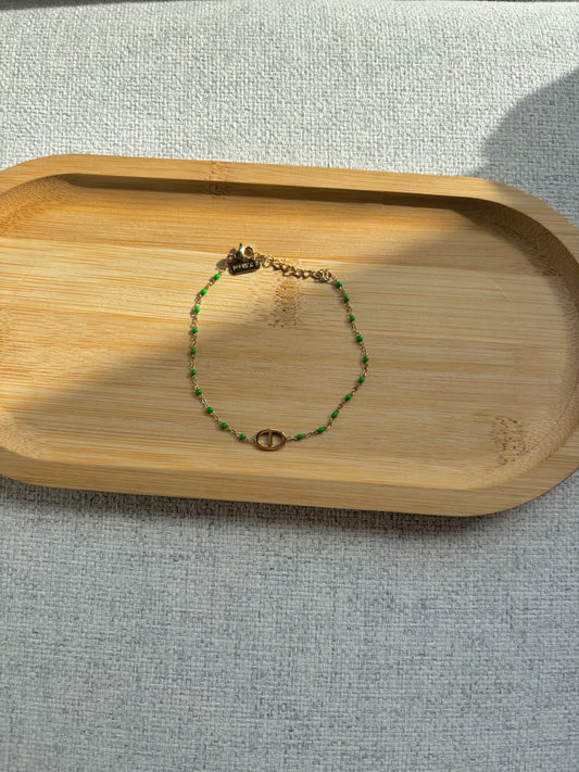 Bracelet perla vert