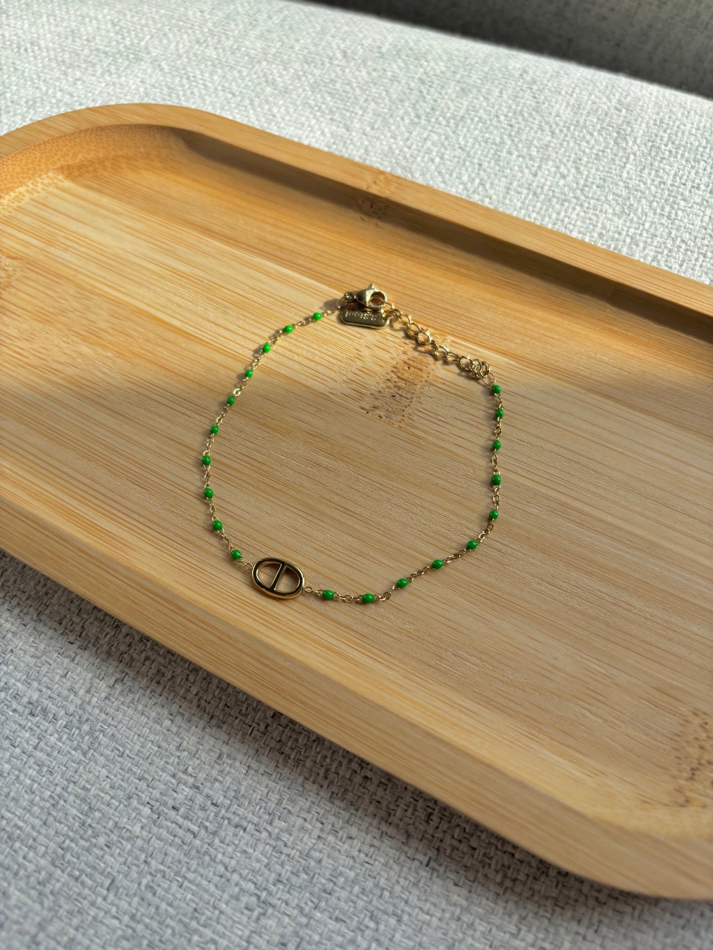 Bracelet perla vert