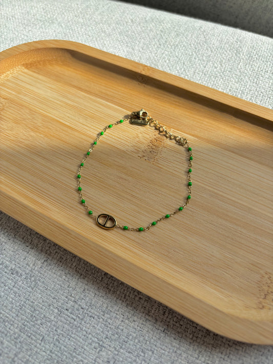 Bracelet perla vert