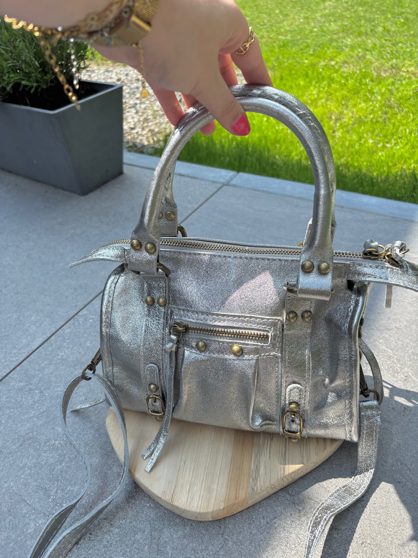 Sac Romane argenté
