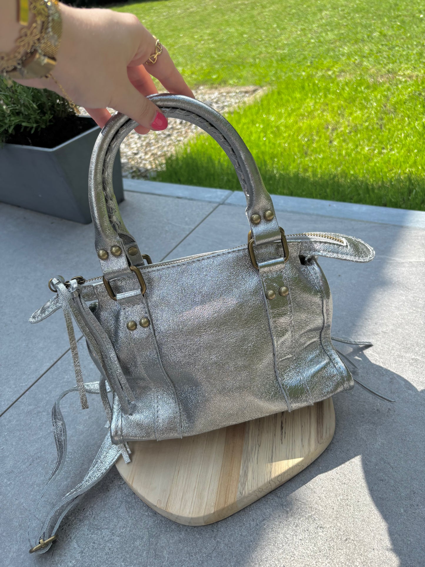 Sac Romane argenté