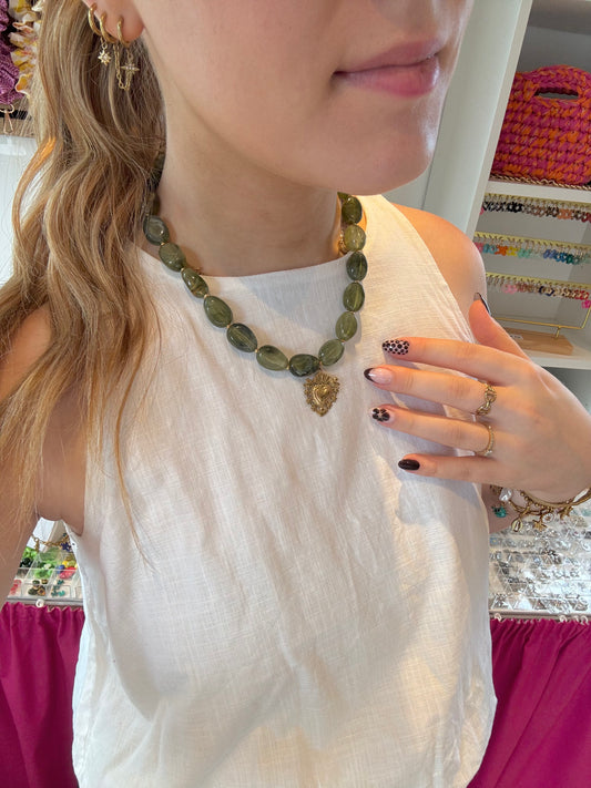 Collier perle kaki Giulia