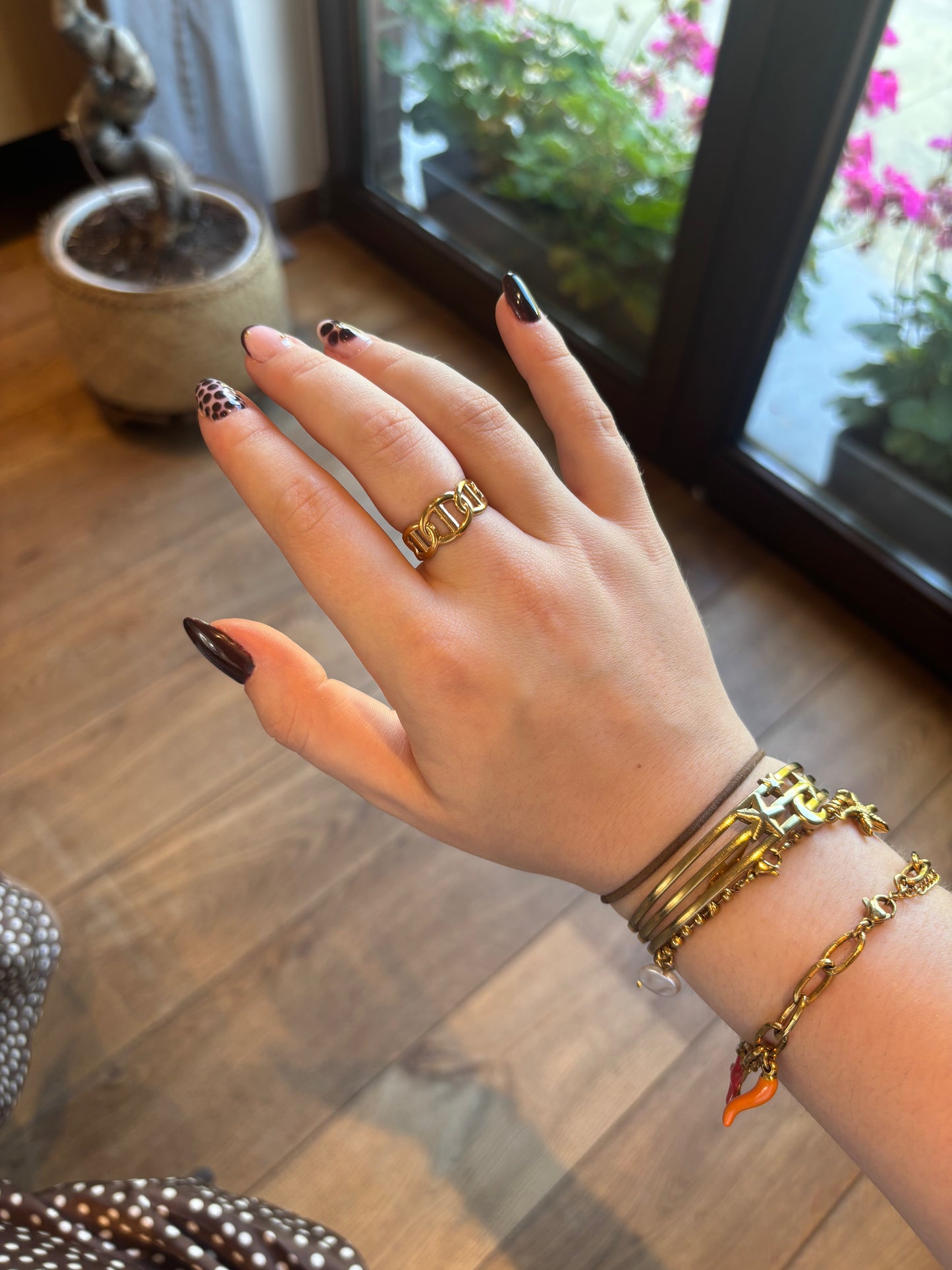 Bague maille marine