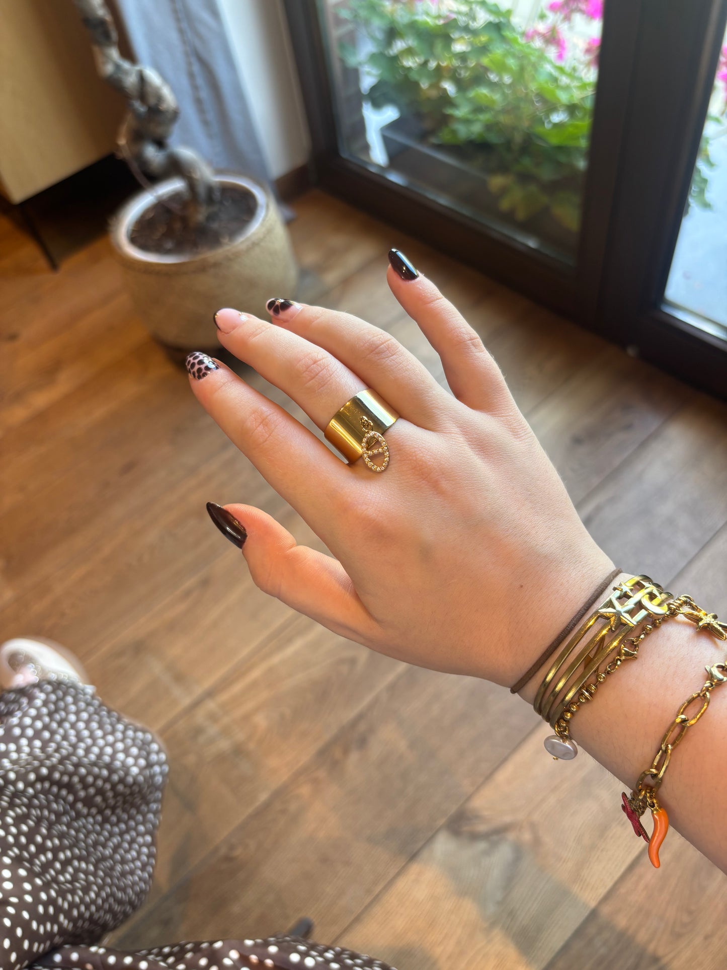 Bague maille marine