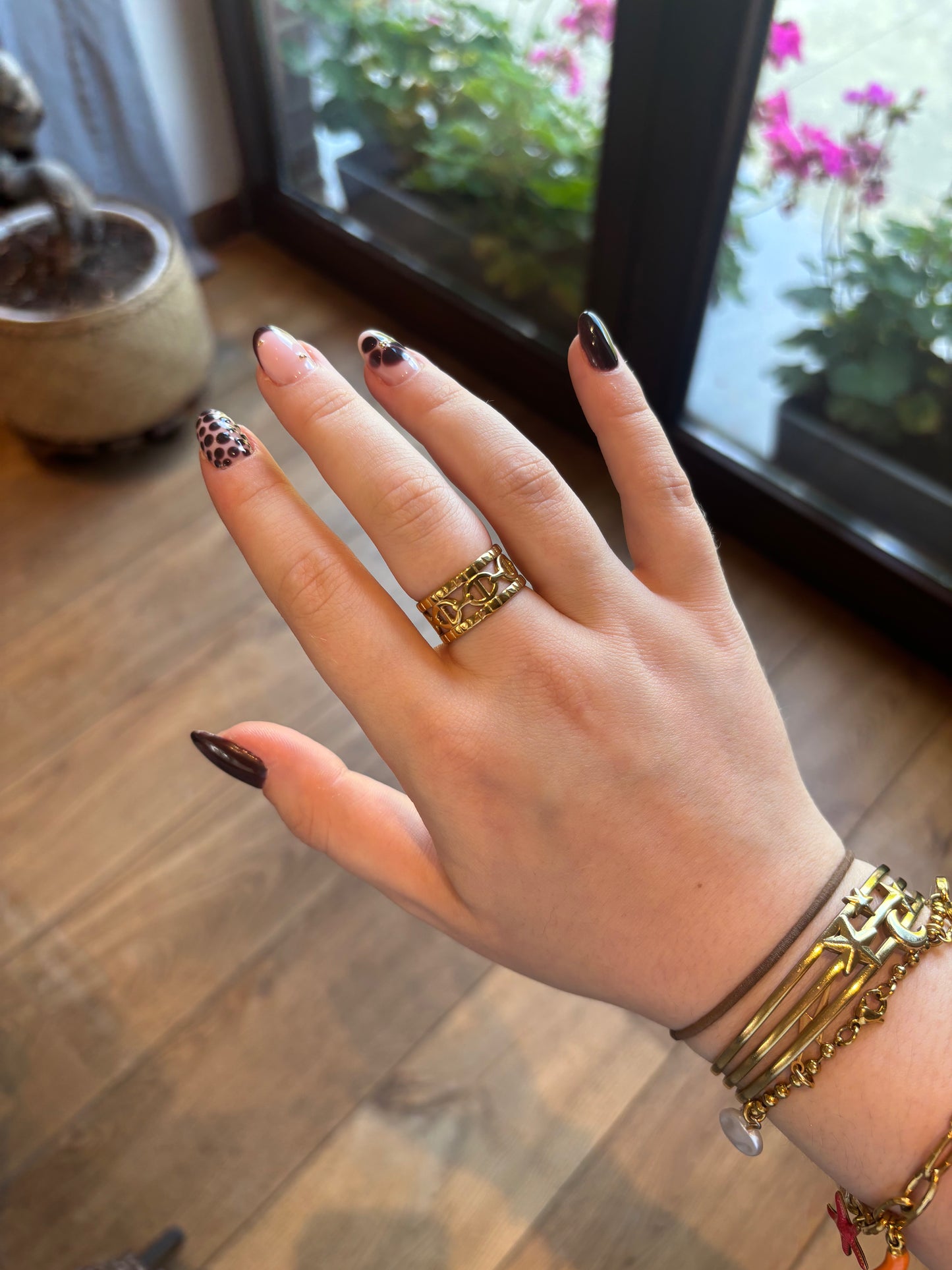 Bague maille marine