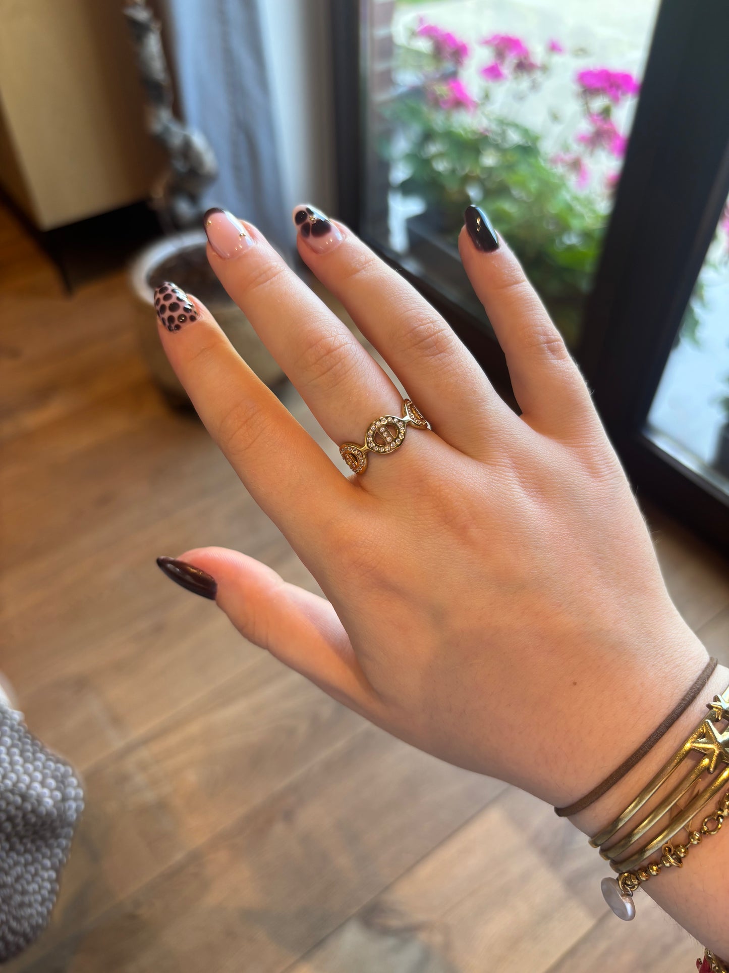 Bague maille marine