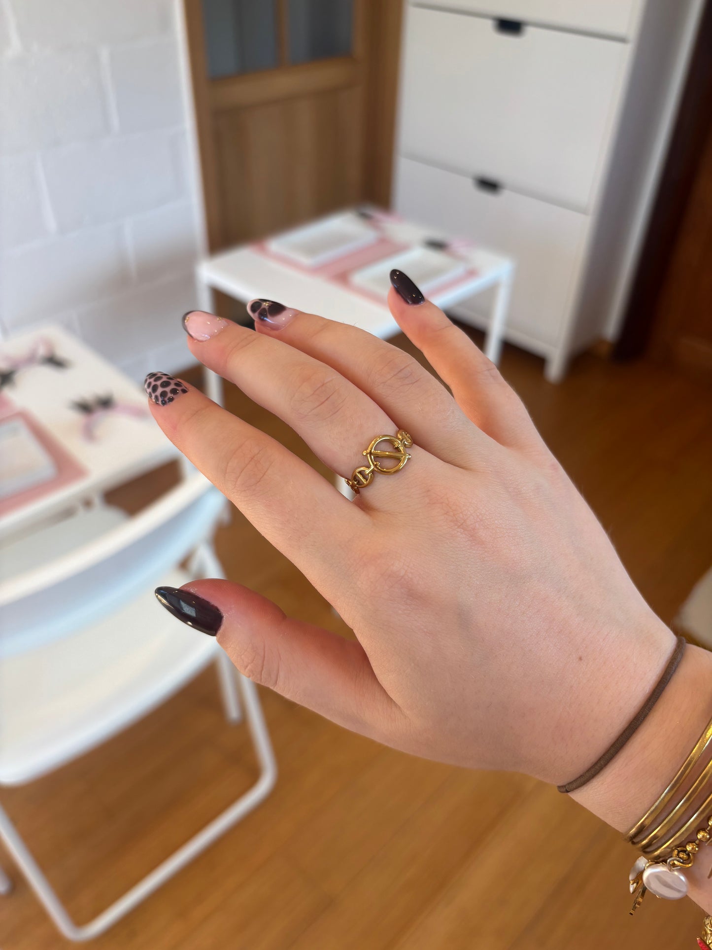 Bague maille marine