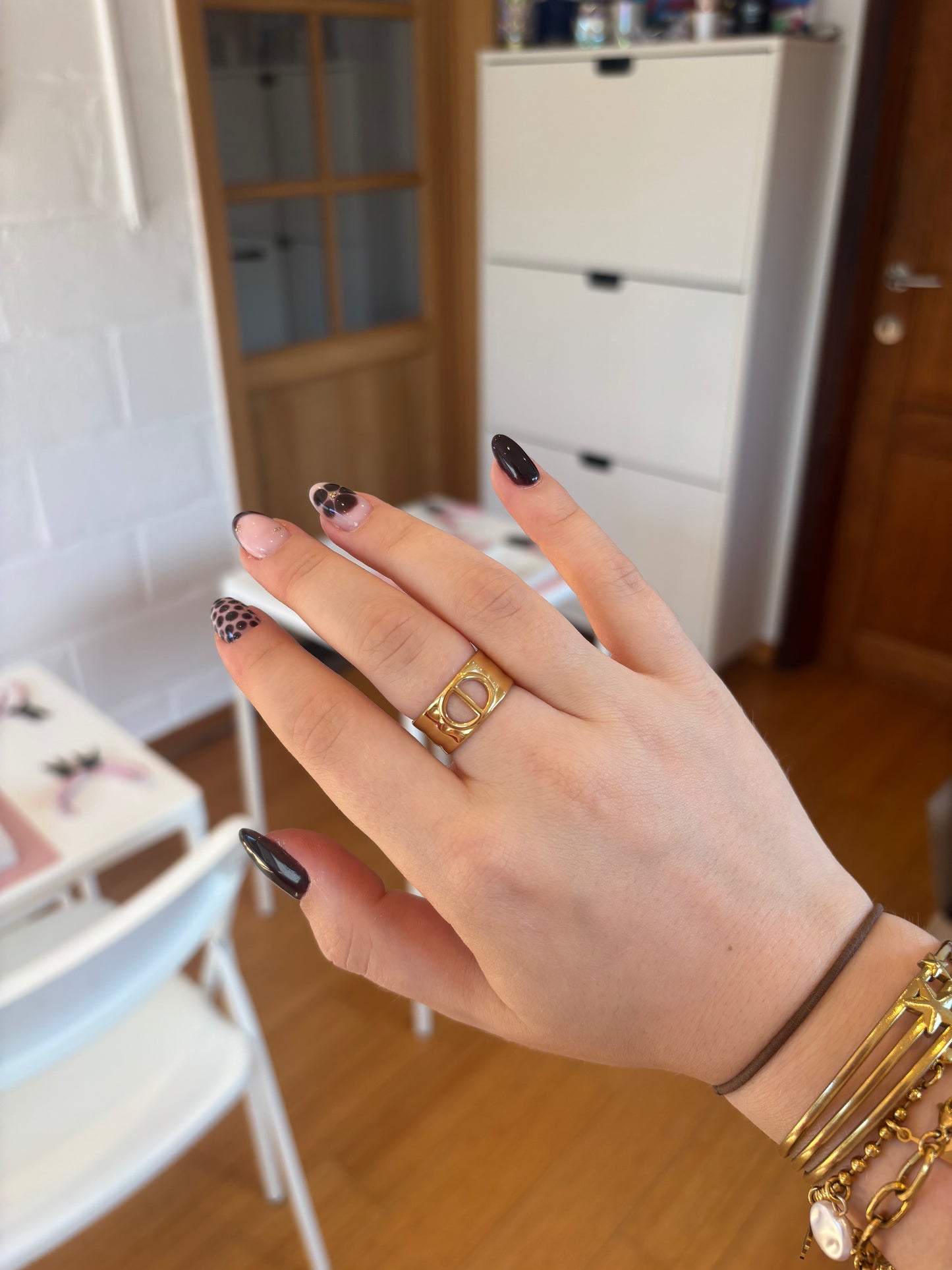 Bague maille marine