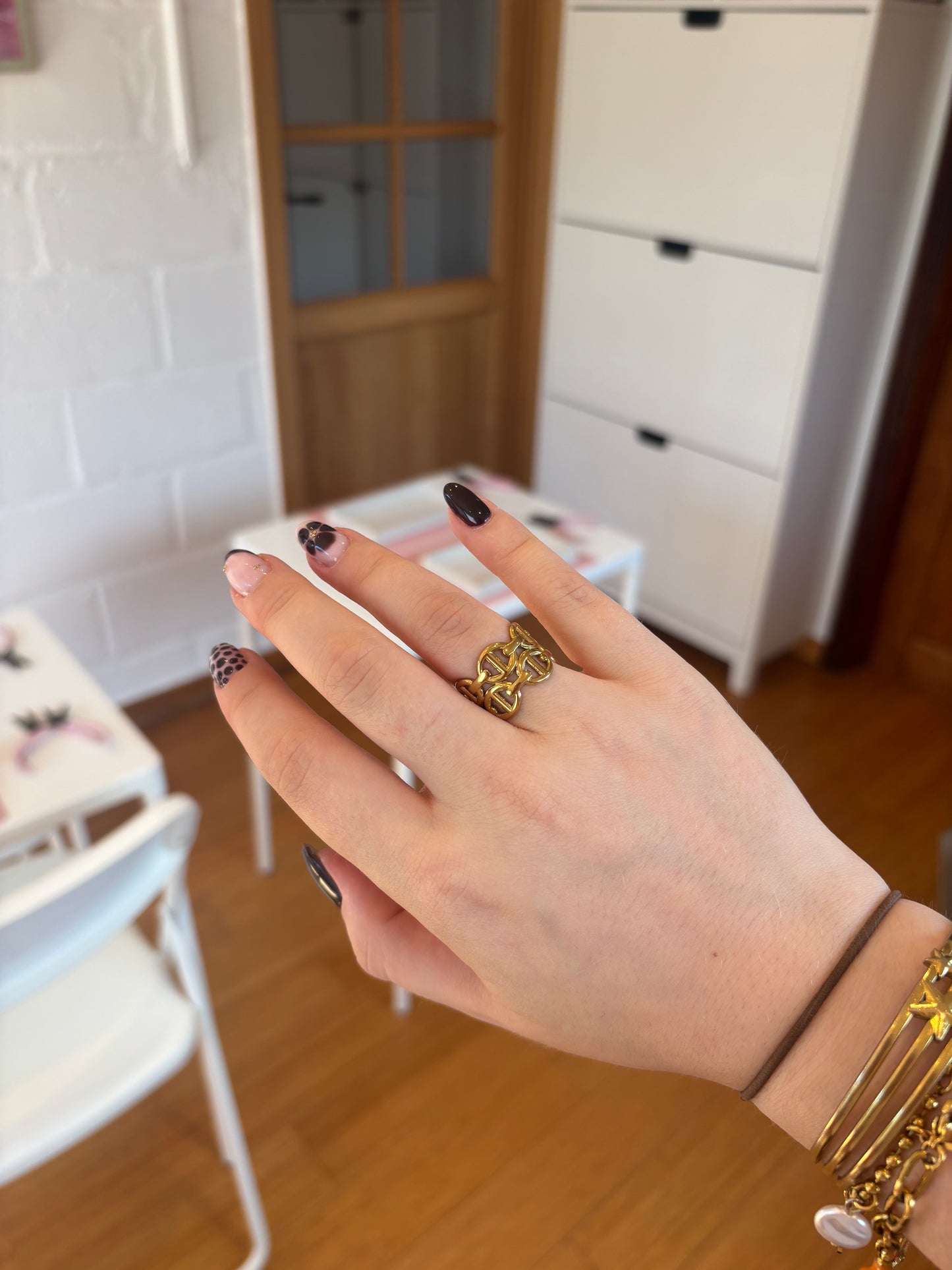Bague maille marine