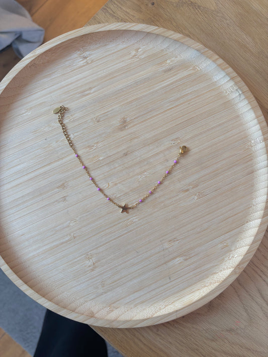 Bracelet mauve étoile