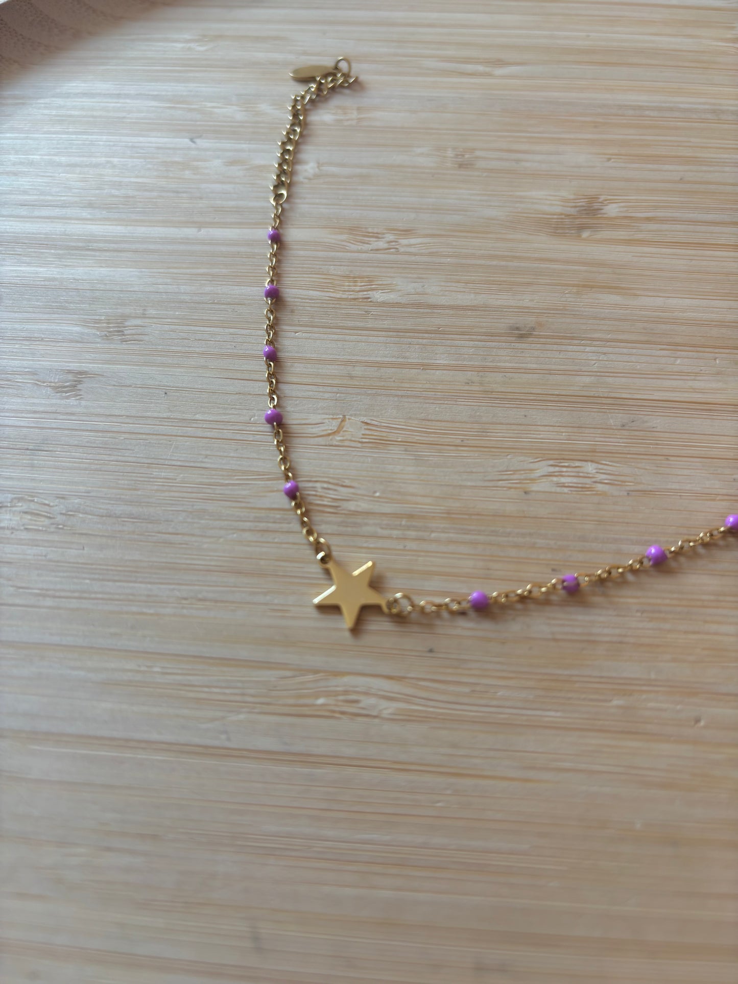 Bracelet mauve étoile