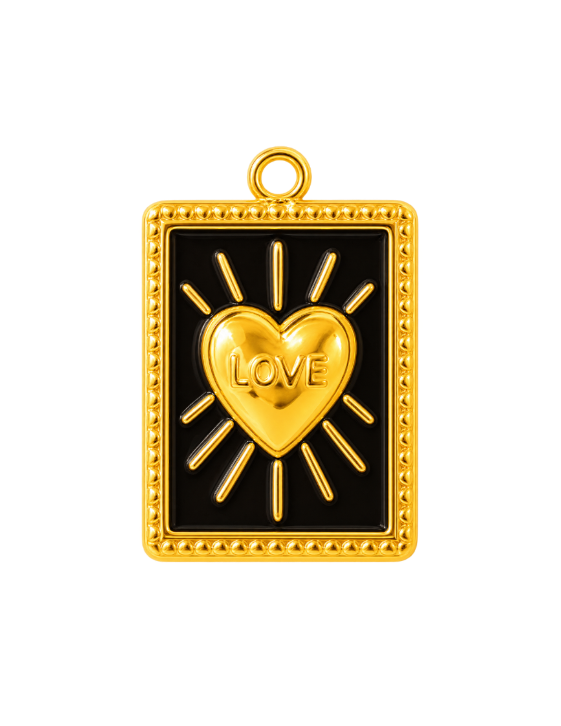 Plaque coeur noir