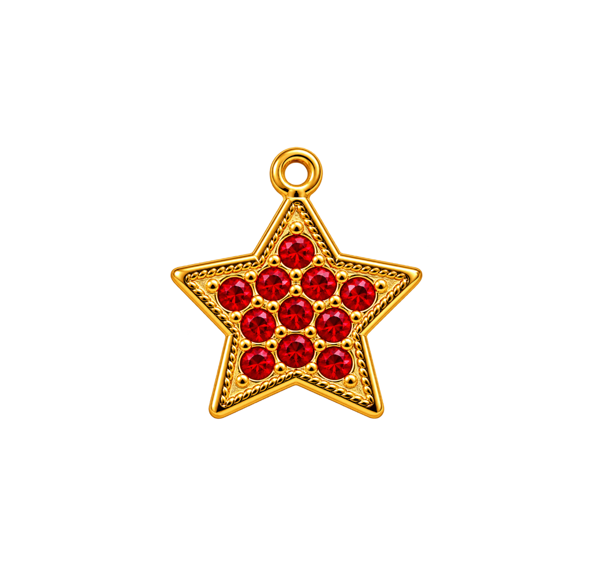 Etoile rouge strass